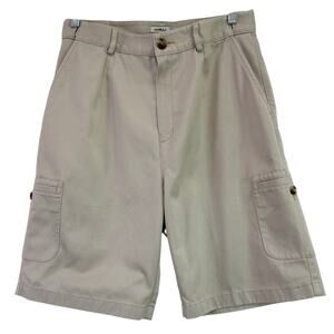LL Bean Cargo Bayside Twill Shorts Womens Size 8 Khaki Original Fit‎ No Wrinkle